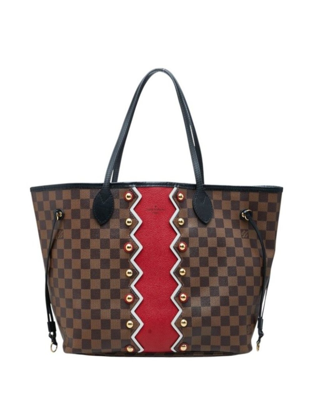 Louis Vuitton Damier Karakoram Neverfull MM Tote Shoulder Bag Brown Leather